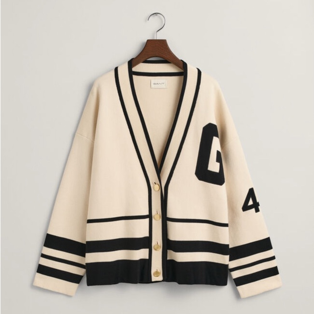 GANT Varsity V-Neck Cardigan - Picture 5 of 5